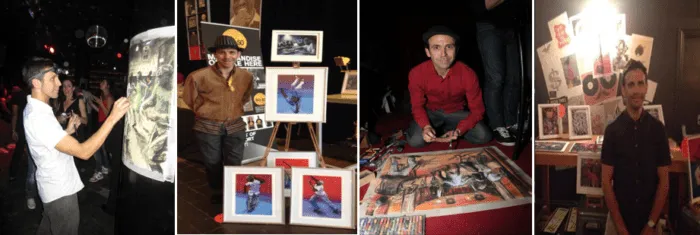 Oscar Romp with his art